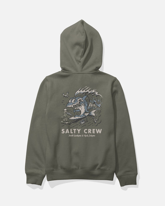 Salty Crew SURF SHARK BOYS FLEECE - Dusty Olive