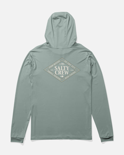 Salty Crew ICONIC HOOD SUNSHIRT - Jade