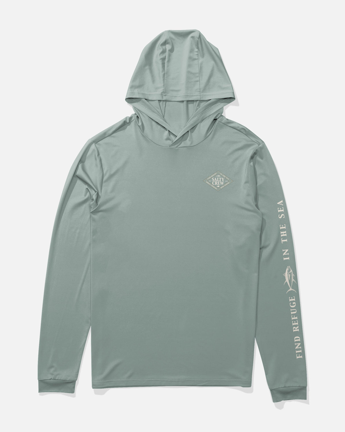 Salty Crew ICONIC HOOD SUNSHIRT - Jade