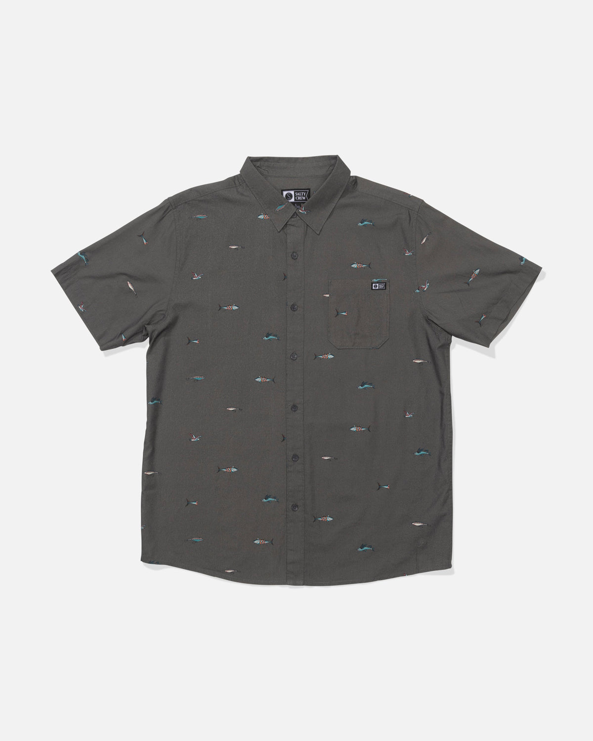 Salty Crew CREW SS BUTTON UP - Charcoal