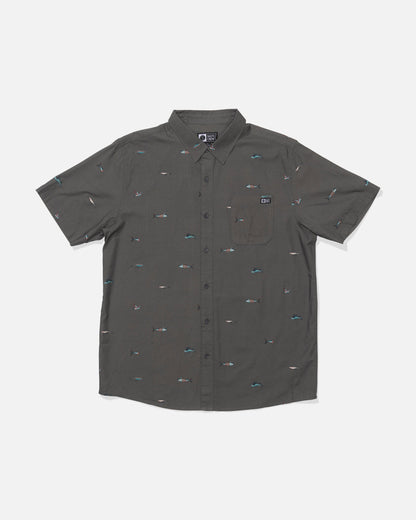Salty Crew CREW SS BUTTON UP - Charcoal