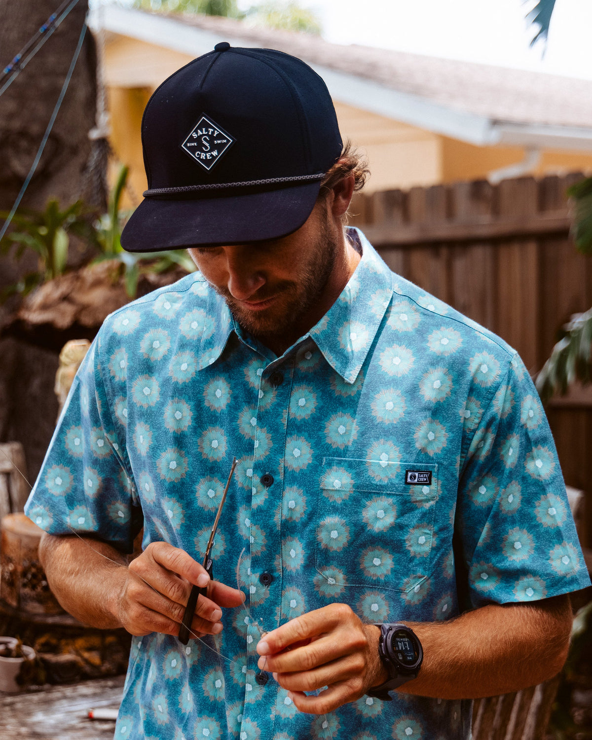 Salty Crew CREW SS BUTTON UP - Slate