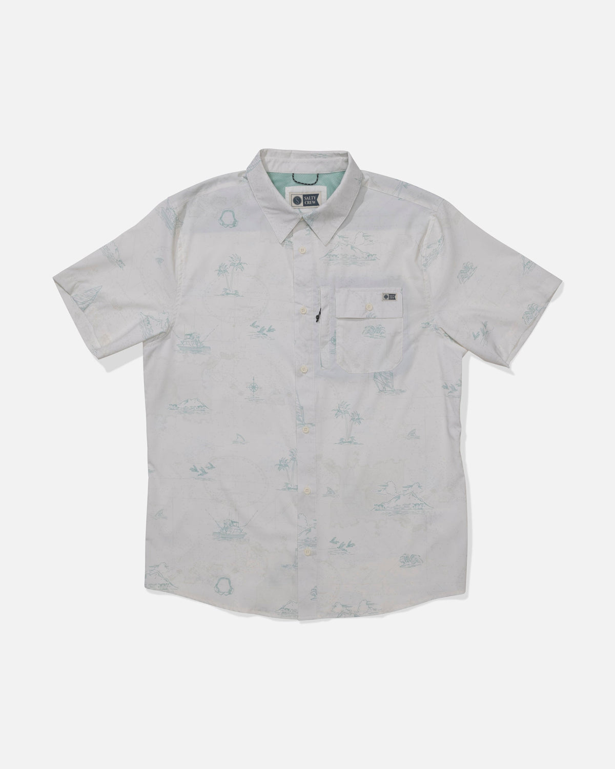 Salty Crew FLAGSHIP UV BUTTON UP - White