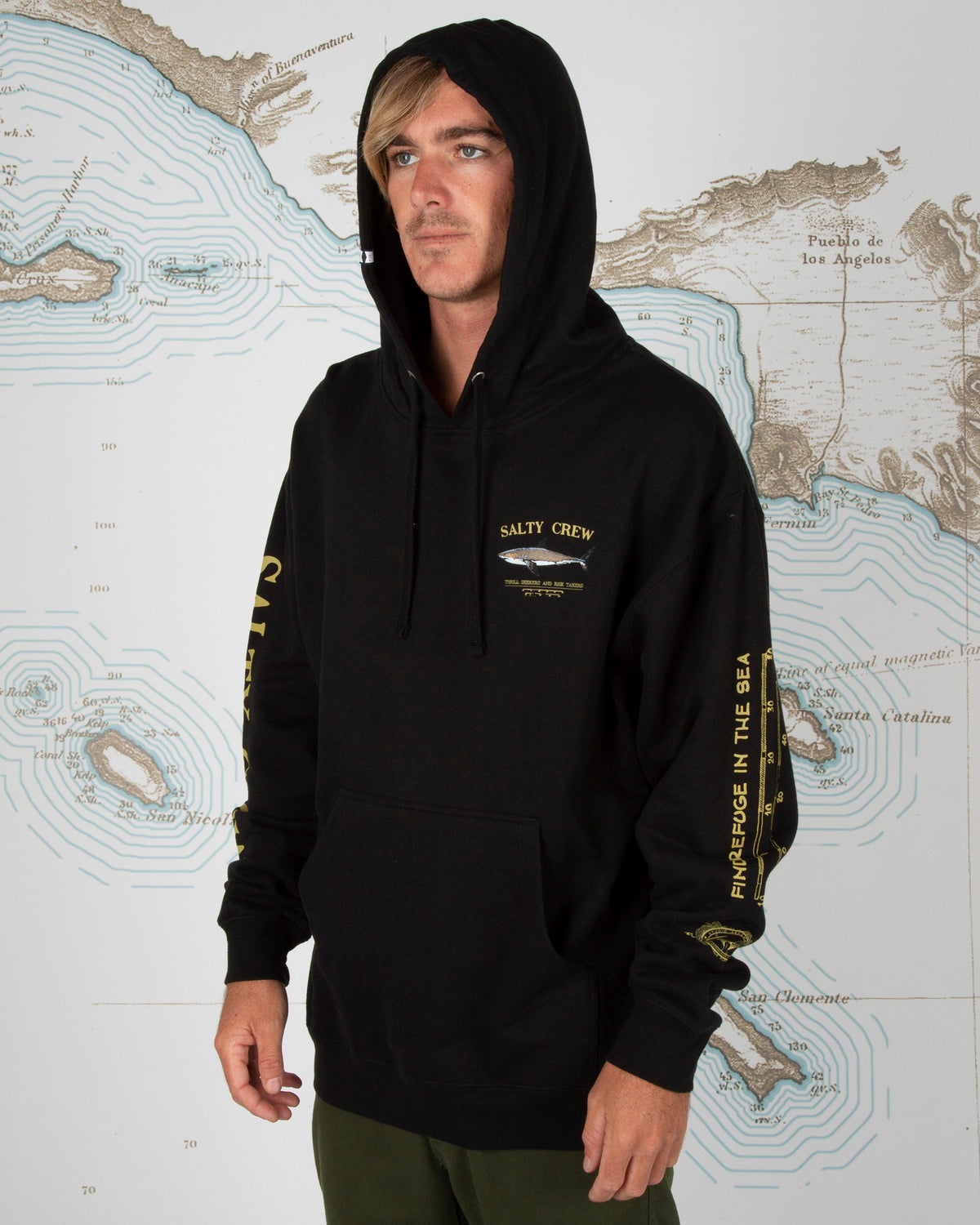 Salty Crew Salty Crew - Bruce Black Hood Fleece