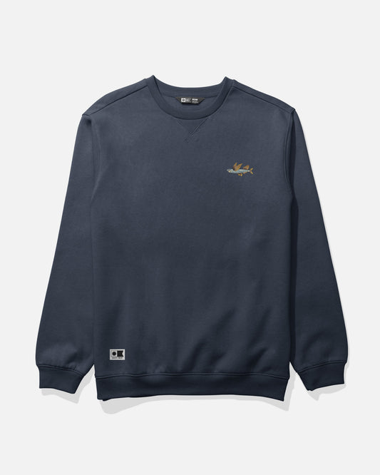 Salty Crew WORN IN CREW FLEECE - Navy