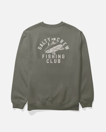 Salty Crew FISHING CLUB CREW FLEECE - Dusty Olive
