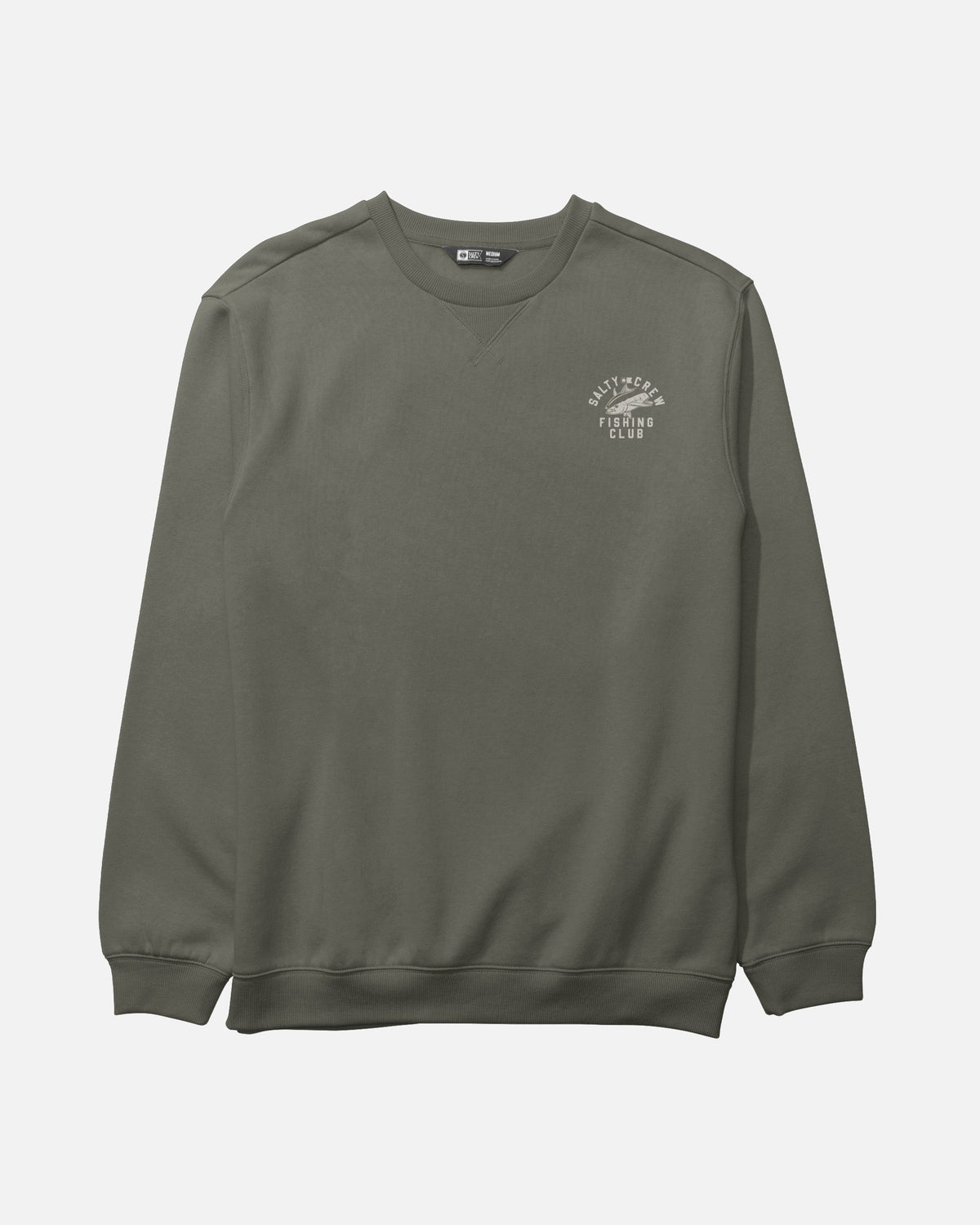 Salty Crew FISHING CLUB CREW FLEECE - Dusty Olive