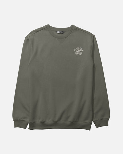 Salty Crew FISHING CLUB CREW FLEECE - Dusty Olive
