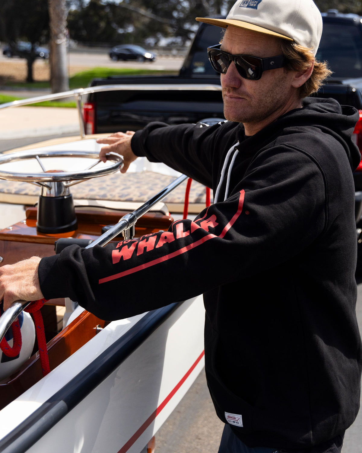 Salty Crew WHALER ICON FLEECE - Black