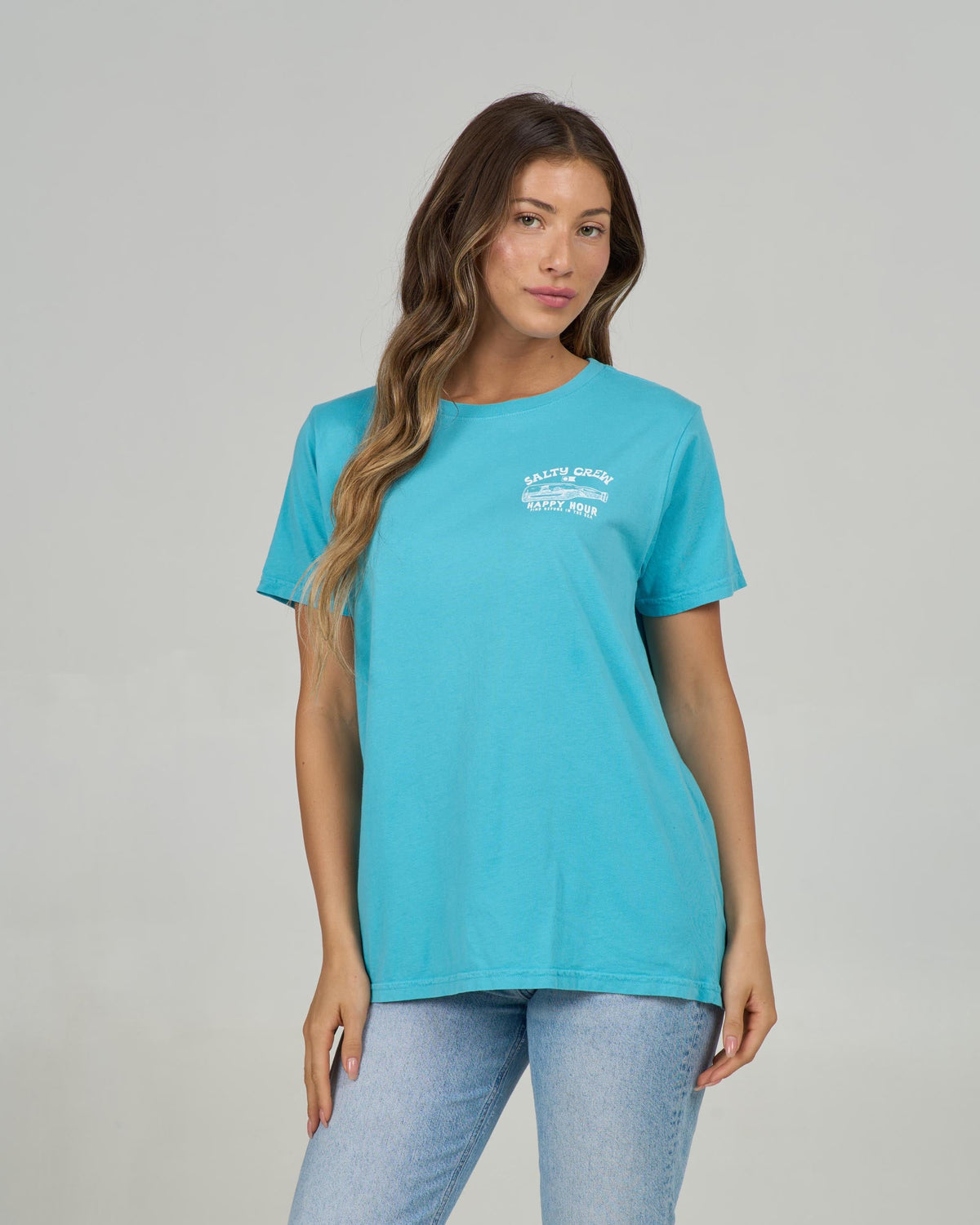 Salty Crew HAPPY HOUR B.F. TEE - Turquoise