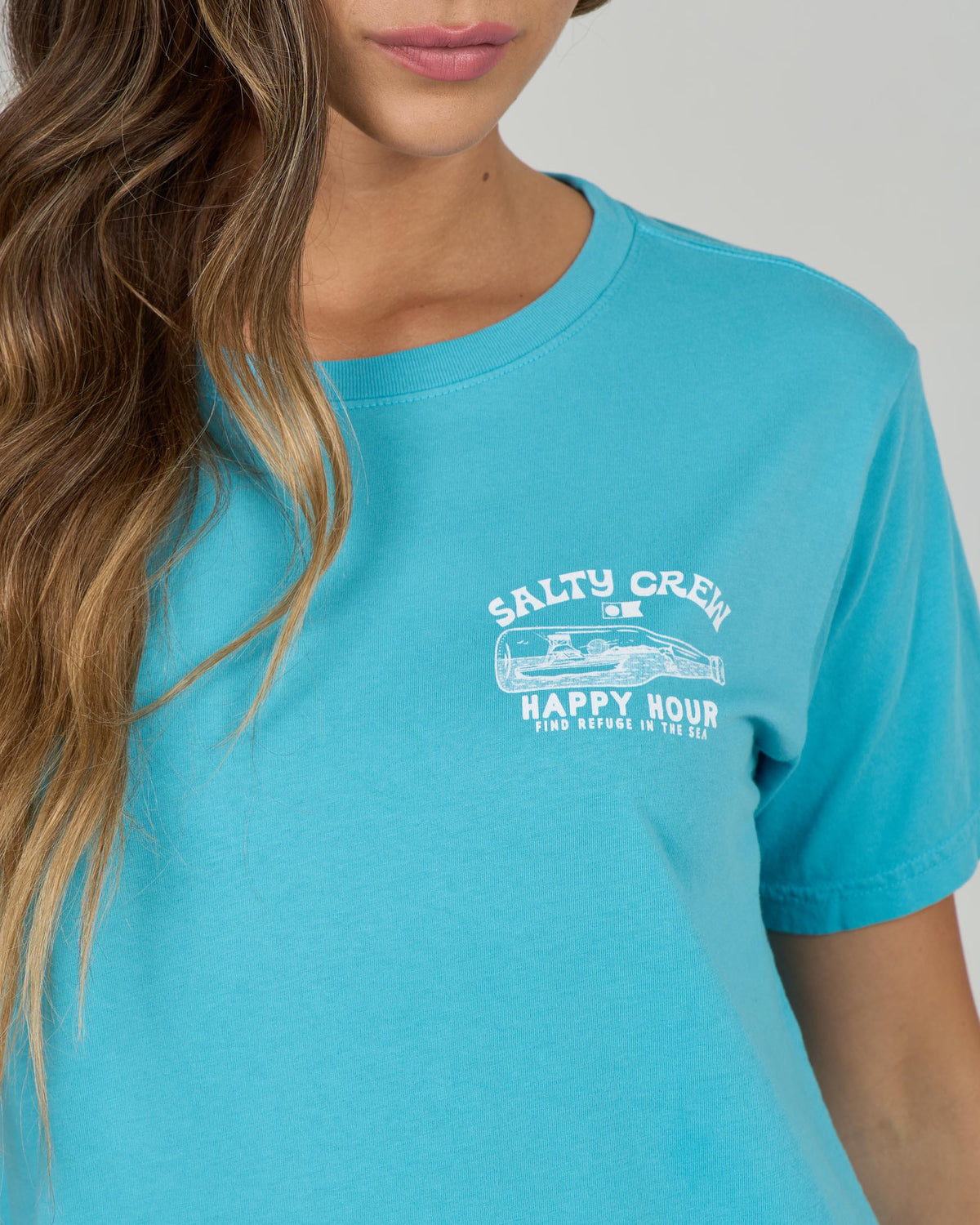 Salty Crew HAPPY HOUR B.F. TEE - Turquoise