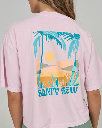 Salty Crew TRAVEL FAR SKIMMER TEE - Pink Skies