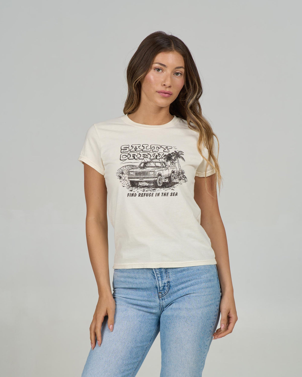 Salty Crew TRUCK STOP MODERN TEE - Off White