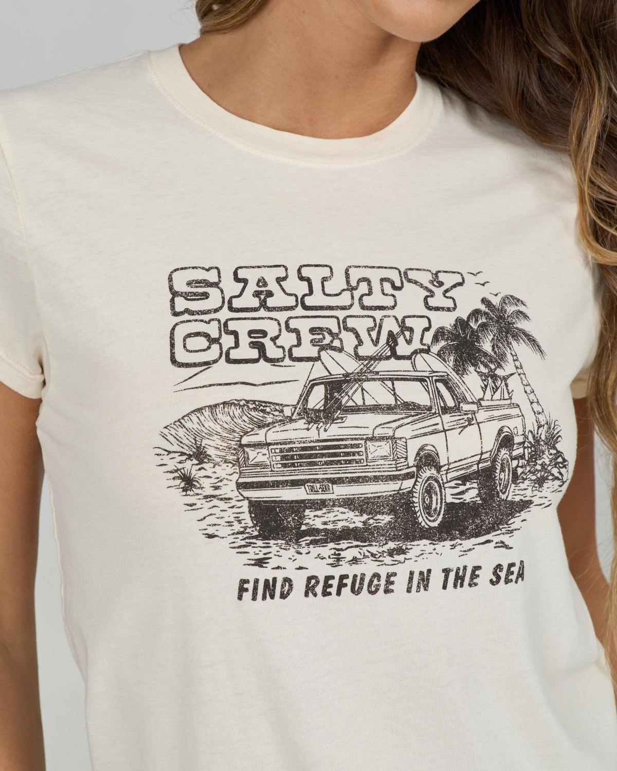 Salty Crew TRUCK STOP MODERN TEE - Off White