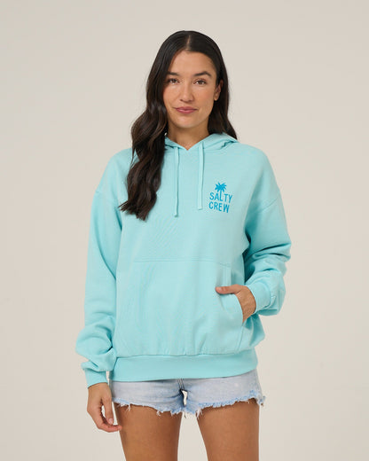 Salty Crew RISE AND SMILE HOODIE - Aquamarine