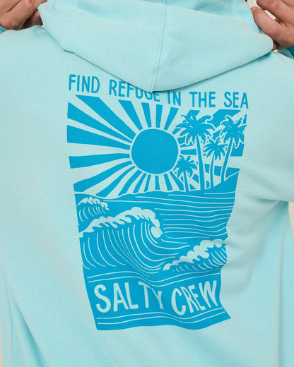 Salty Crew RISE AND SMILE HOODIE - Aquamarine