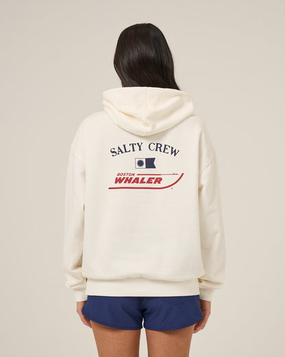 Salty Crew WHALER HOODIE - OFF WHITE