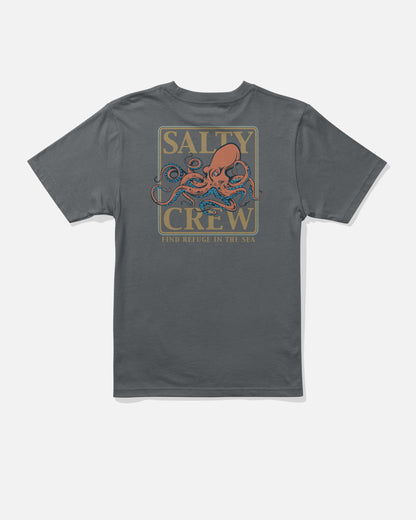 Salty Crew INK SLINGER BOYS SS TEE - Charcoal