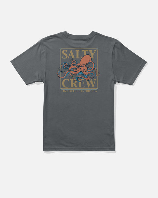 Salty Crew INK SLINGER BOYS SS TEE - Charcoal