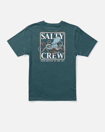 Salty Crew INK SLINGER BOYS SS TEE - Atlantic Blue