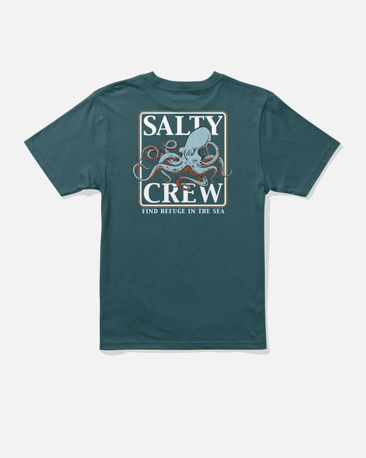 Salty Crew INK SLINGER BOYS SS TEE - Atlantic Blue