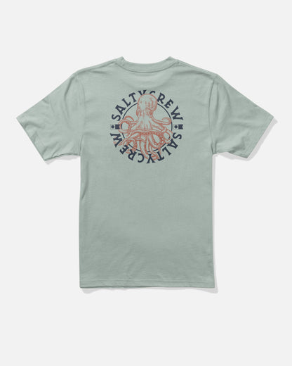 Salty Crew TENTACLES BOYS SS TEE - Aqua Grey