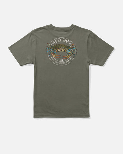 Salty Crew JIMMY BOYS SS TEE - Dusty Olive