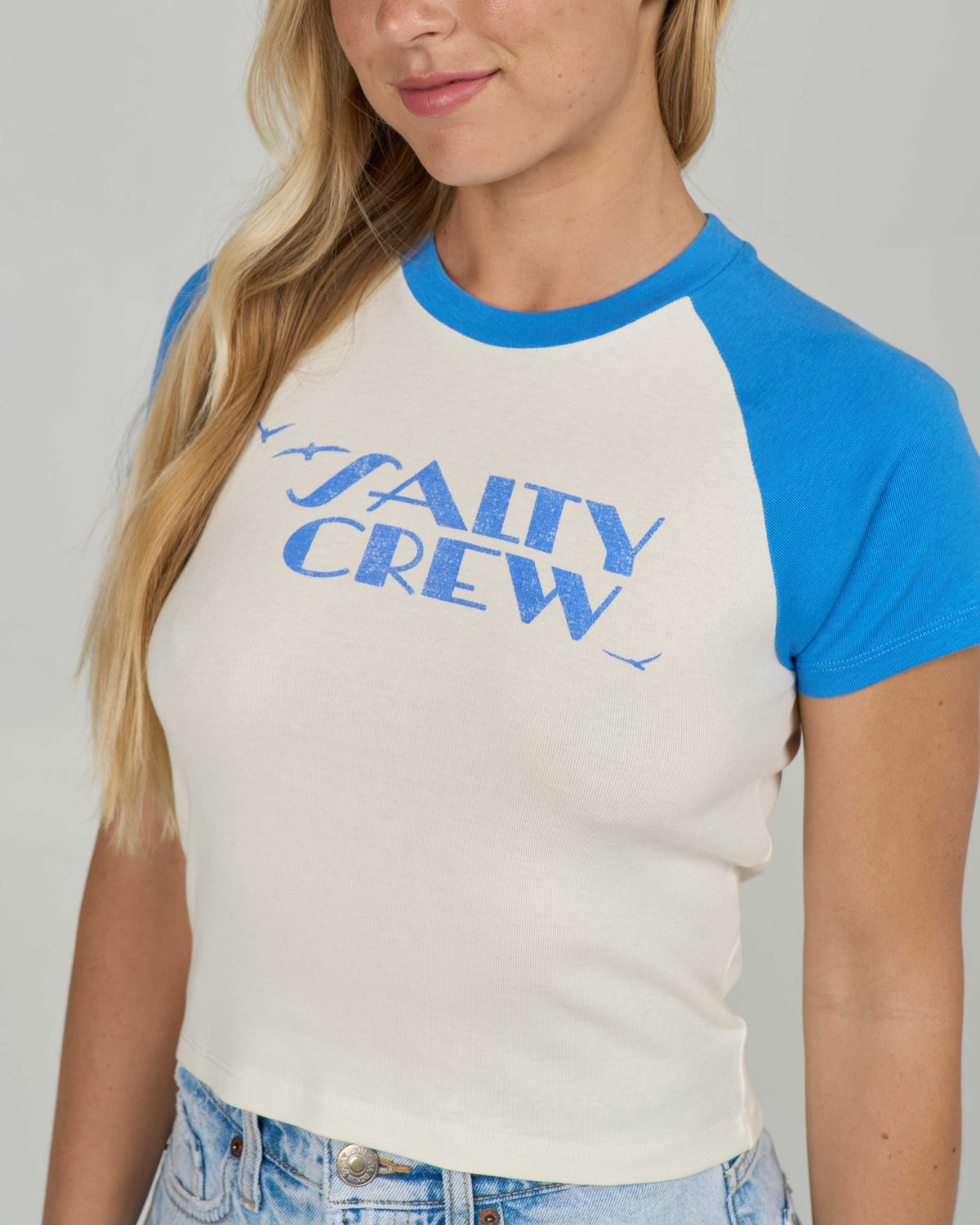 Salty Crew SAILOR DELIGHT RAGLAN TEE - Bold Blue