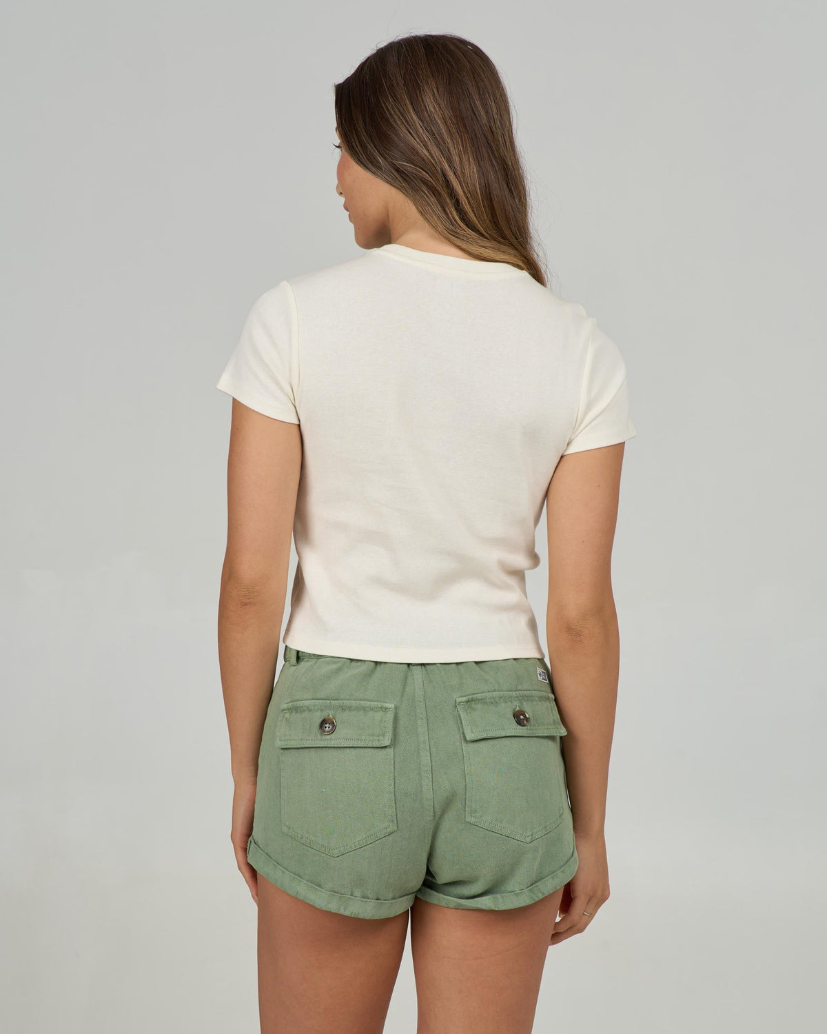 Salty Crew KEYHOLE BABY TEE - Off White