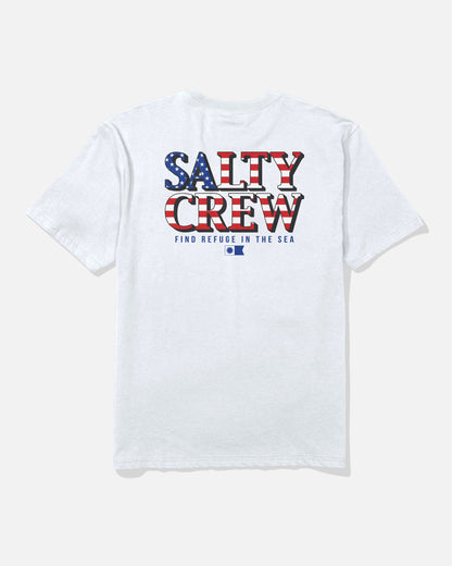 Salty Crew AMERICA OPTIC SS TEE - White