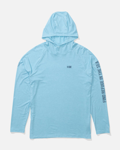 Salty Crew MARINER LITE UV HOOD - Air Blue