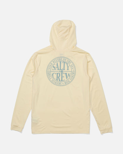 Salty Crew GLOBAL HOOD SUNSHIRT - Chartreuse