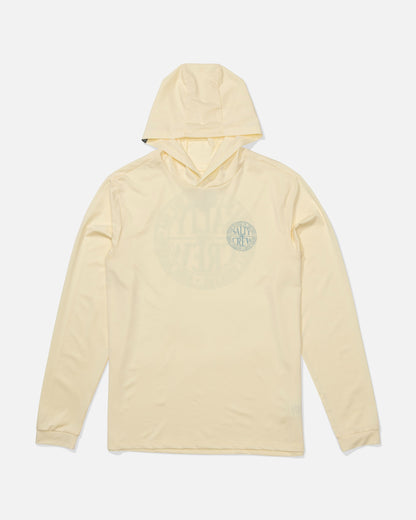 Salty Crew GLOBAL HOOD SUNSHIRT - Chartreuse