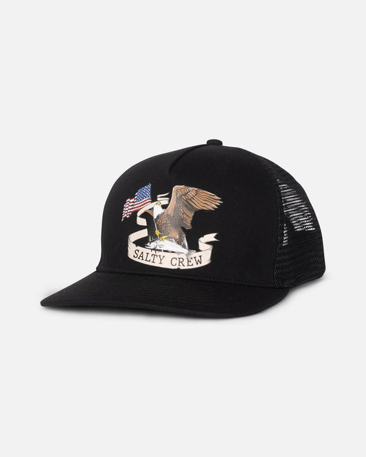 Salty Crew AMERICA EAGLE TRUCKER - BLACK