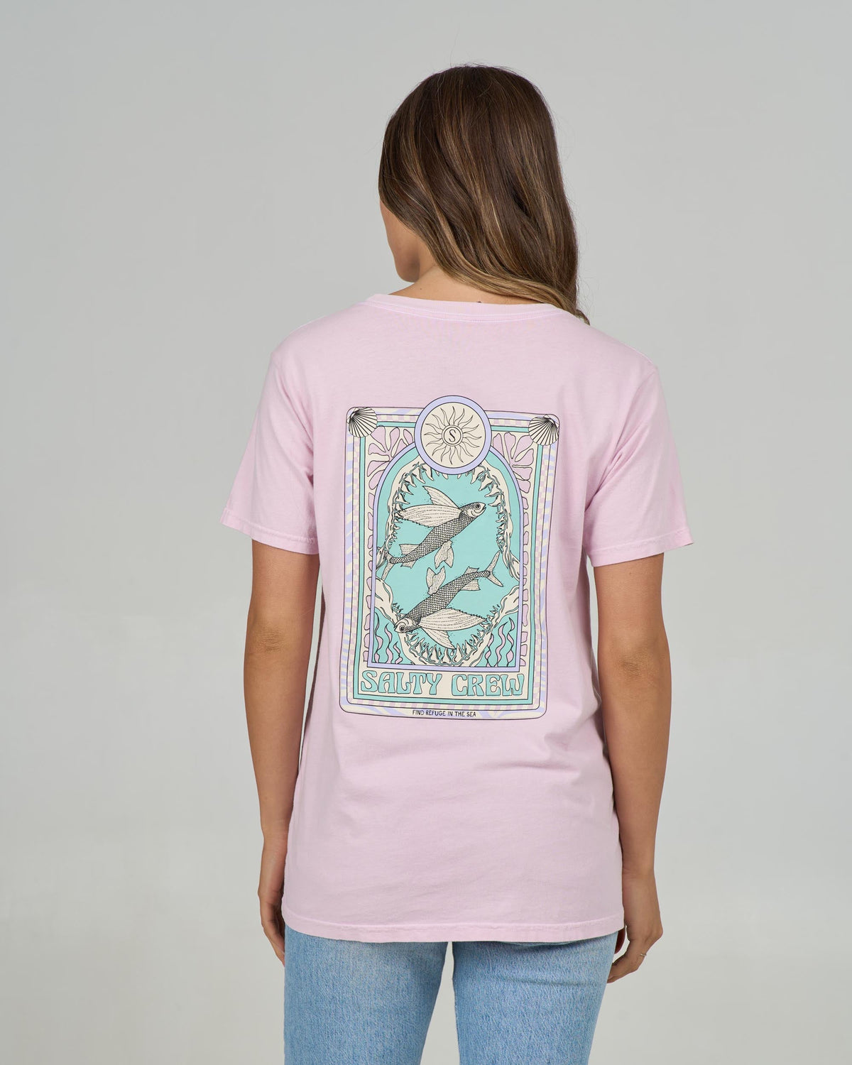 Salty Crew ZODIAC B.F. TEE - Pink Skies