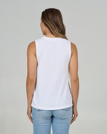 Salty Crew KEYHOLE MUSCLE TANK - White