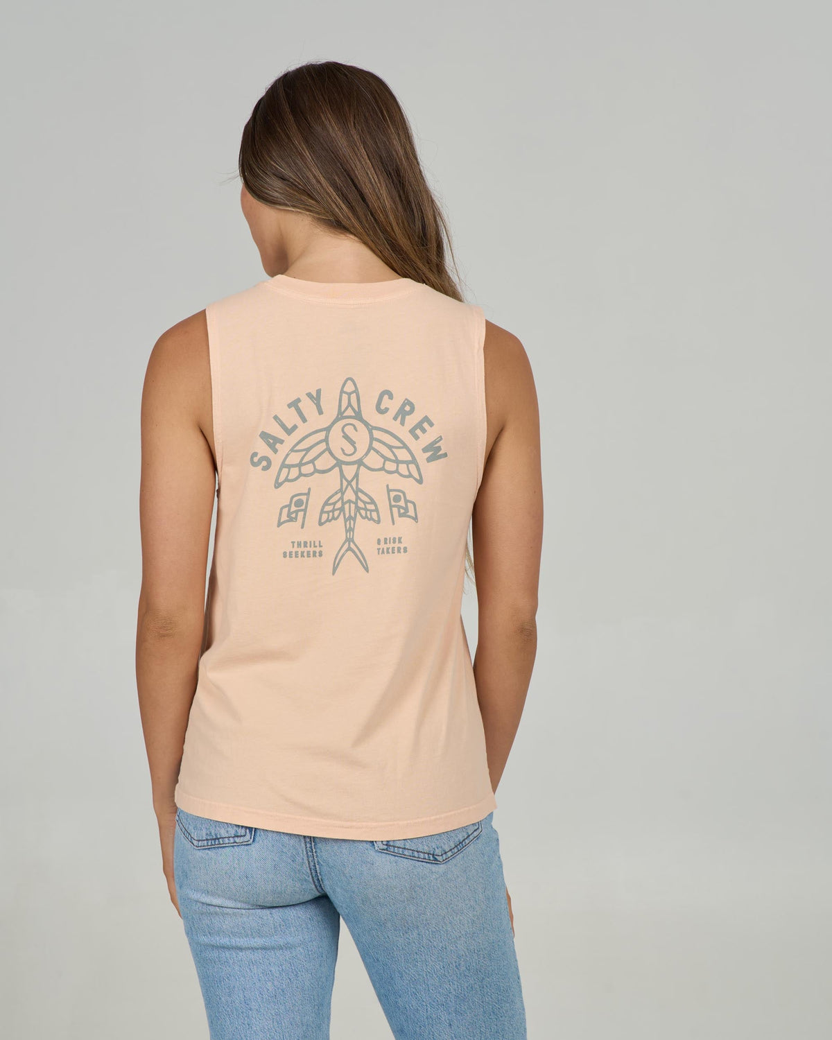 Salty Crew FLYING HIGH MUSCLE TANK - Apricot