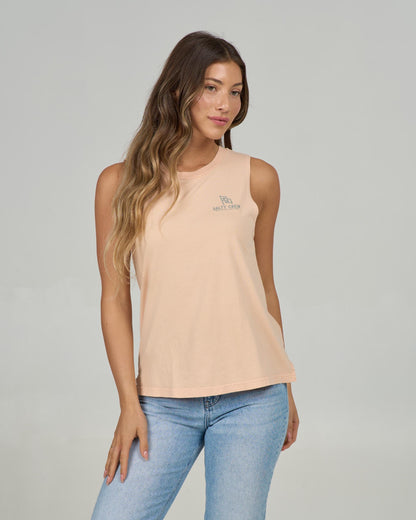 Salty Crew FLYING HIGH MUSCLE TANK - Apricot