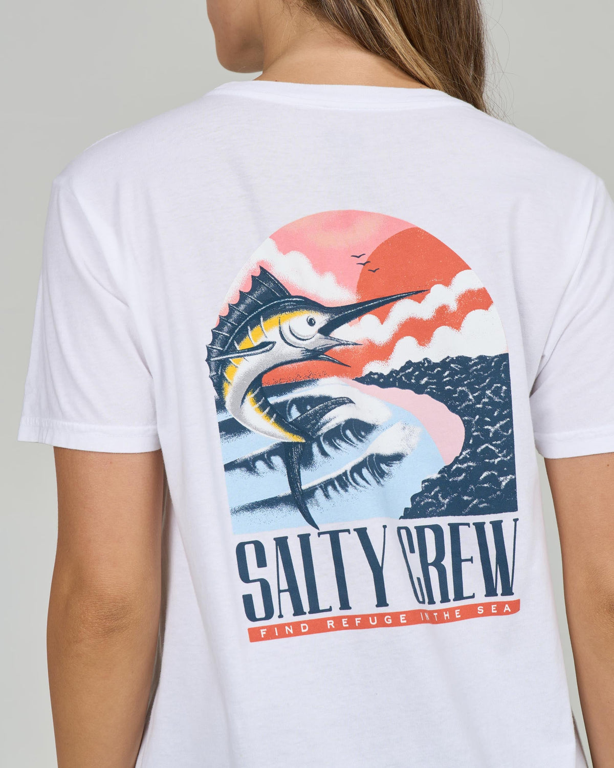 Salty Crew MARLIN PARADISE B.F. TEE - White