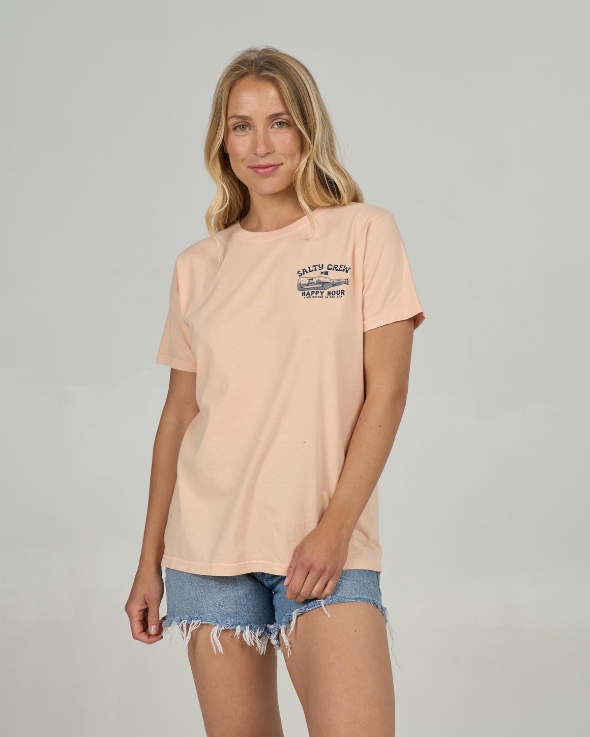 Salty Crew HAPPY HOUR B.F. TEE - Apricot