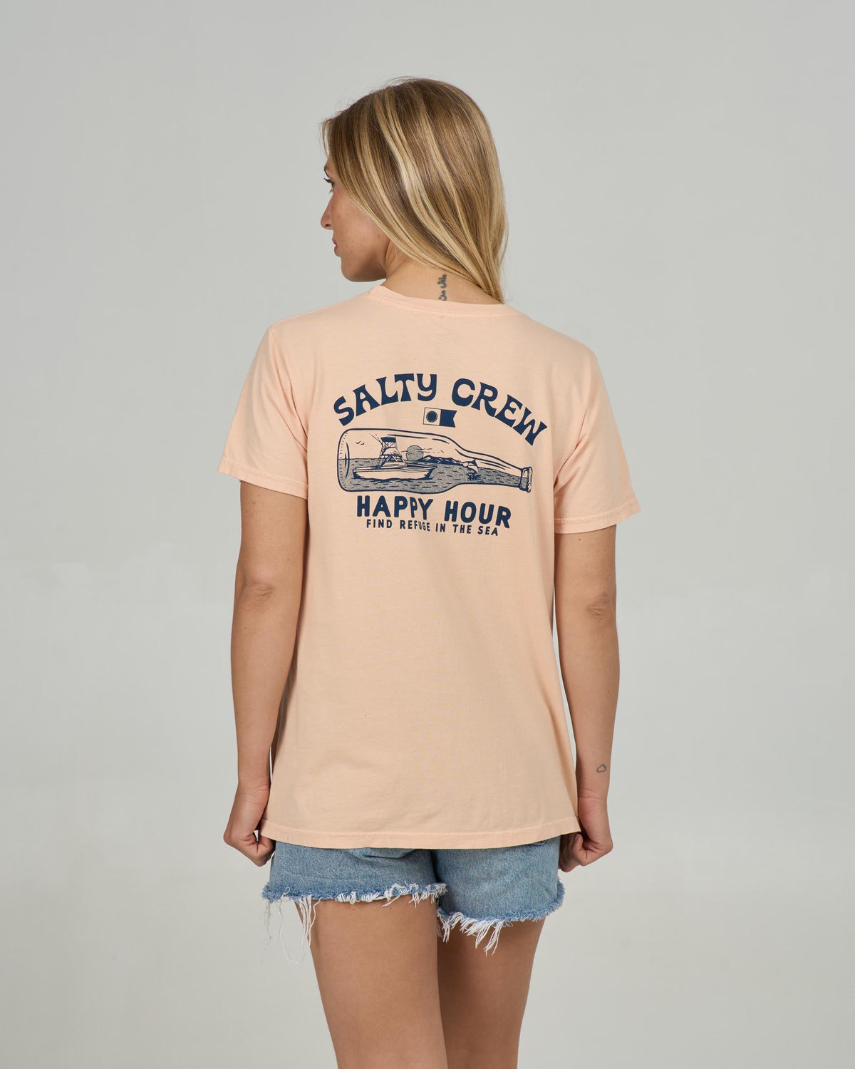 Salty Crew HAPPY HOUR B.F. TEE - Apricot