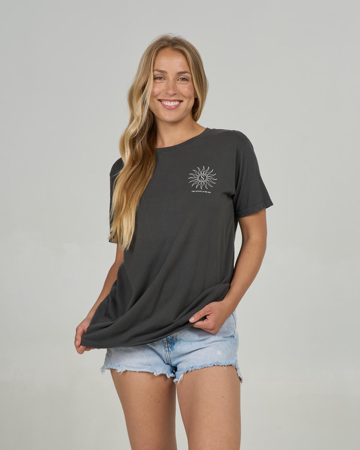 Salty Crew ZODIAC B.F. TEE - Charcoal