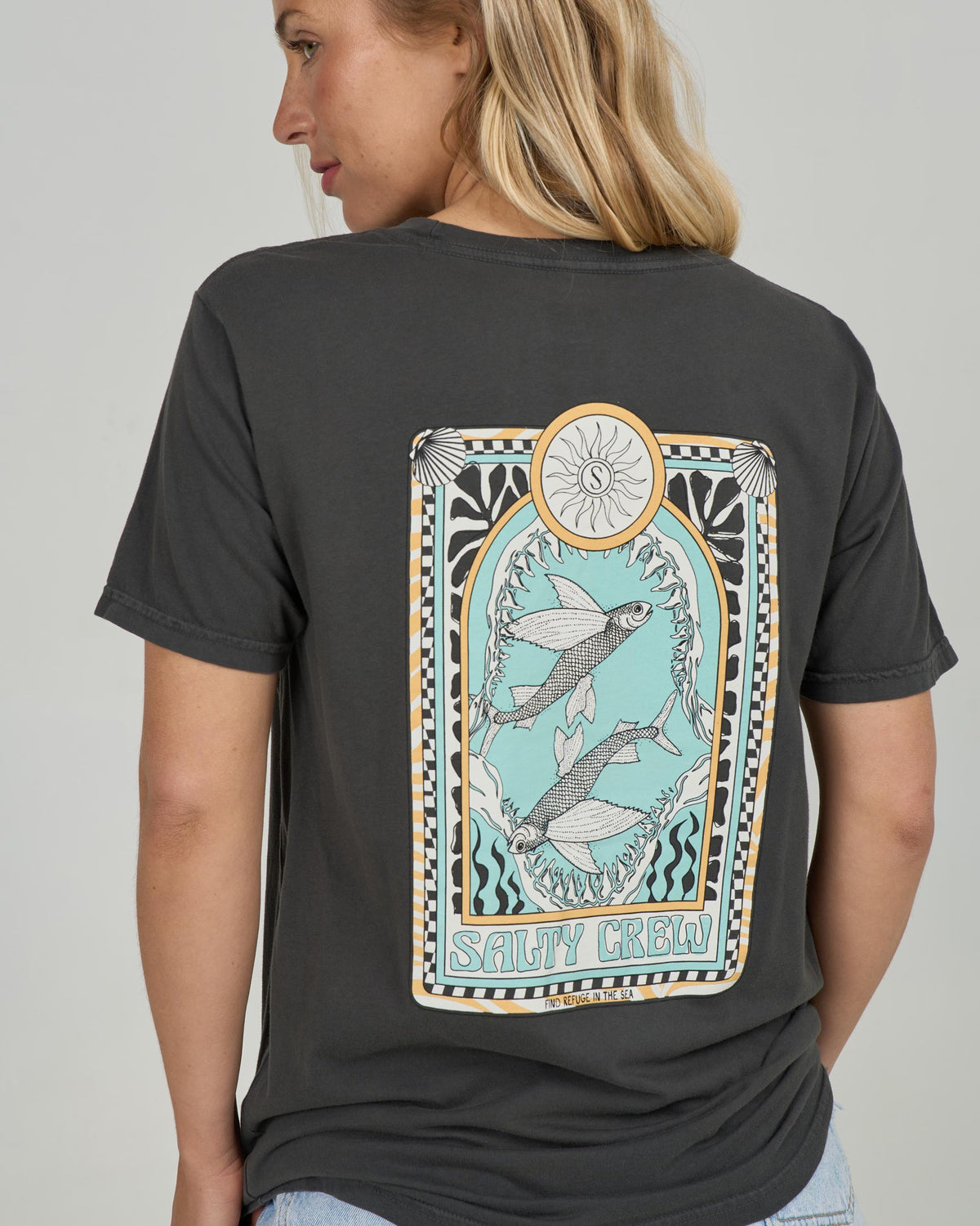 Salty Crew ZODIAC B.F. TEE - Charcoal