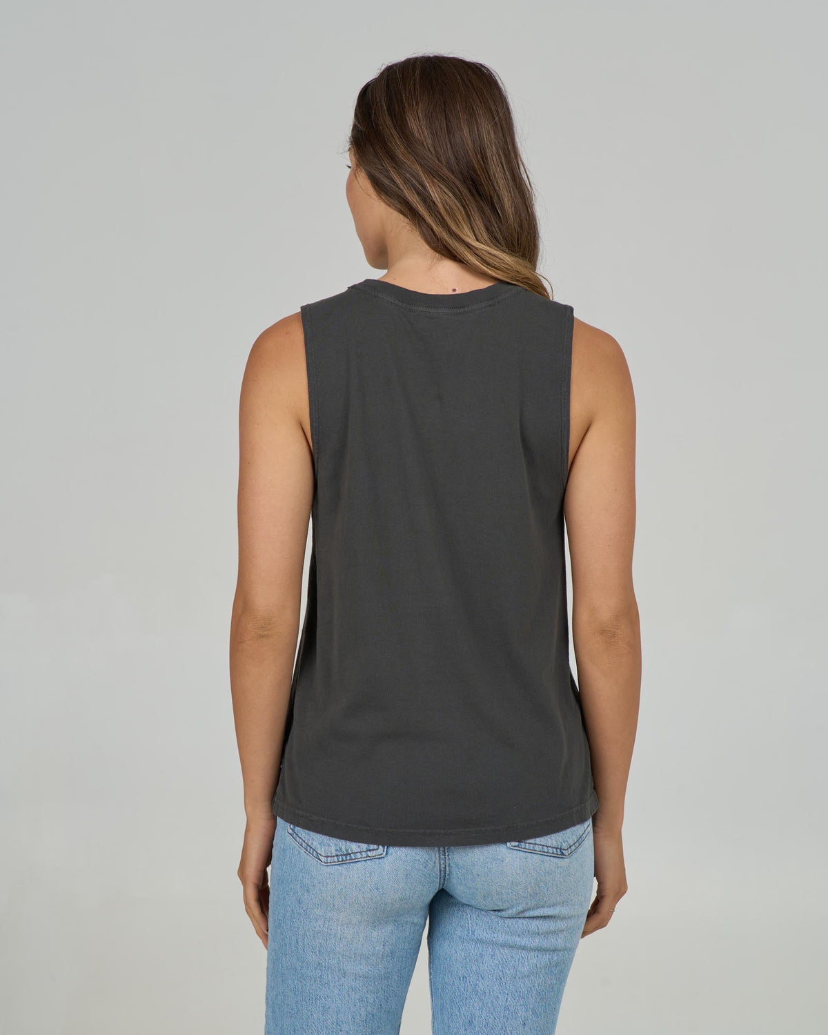 Salty Crew KEYHOLE MUSCLE TANK - Charcoal