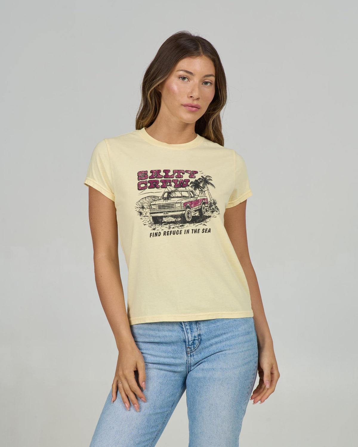 Salty Crew TRUCK STOP MODERN TEE - Sunshine