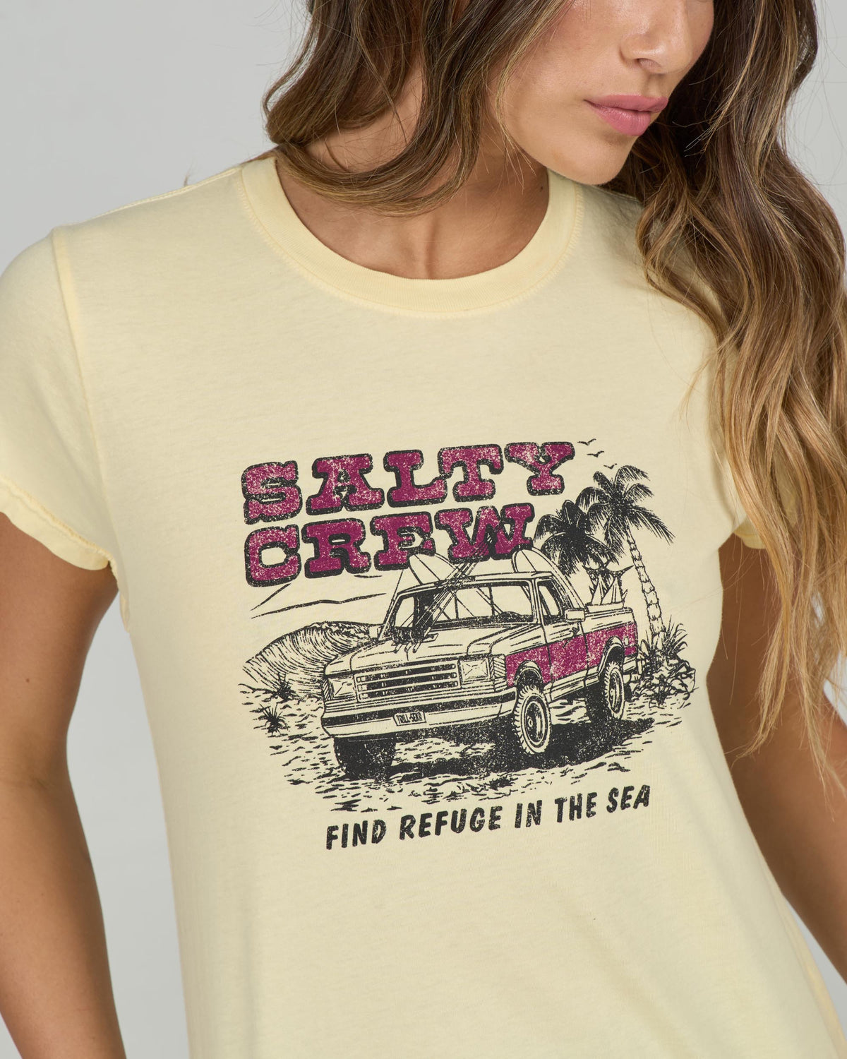 Salty Crew TRUCK STOP MODERN TEE - Sunshine