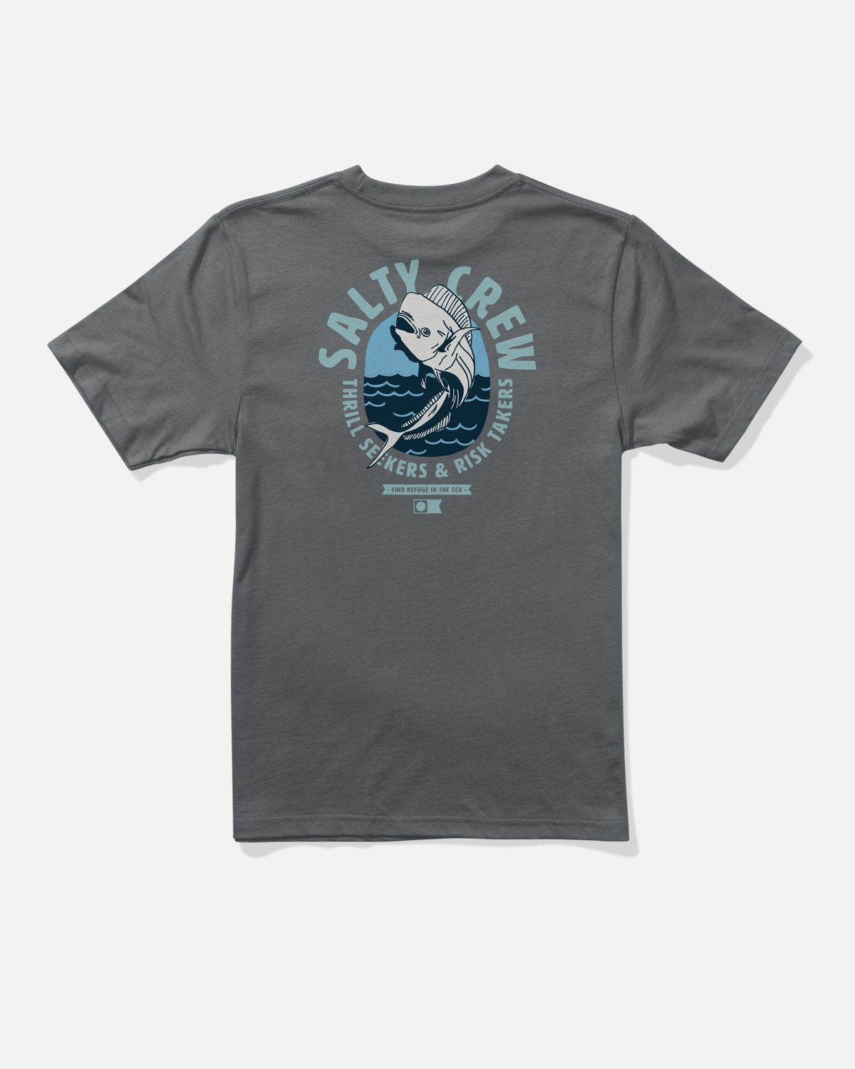 Salty Crew LEAPING BOYS SS TEE - Charcoal