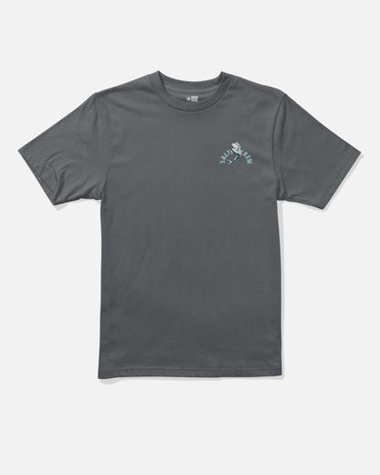 Salty Crew LEAPING BOYS SS TEE - Charcoal