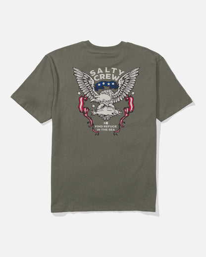 Salty Crew AMERICA TALON SS TEE - Dusty Olive