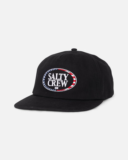 Salty Crew AMERICA A-FRAME SNAPBACK - BLACK
